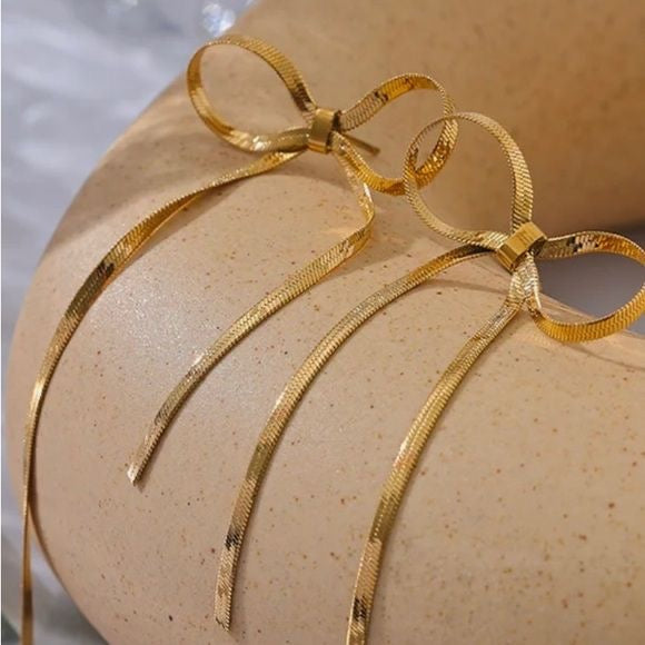 Ribbon shaped Earring