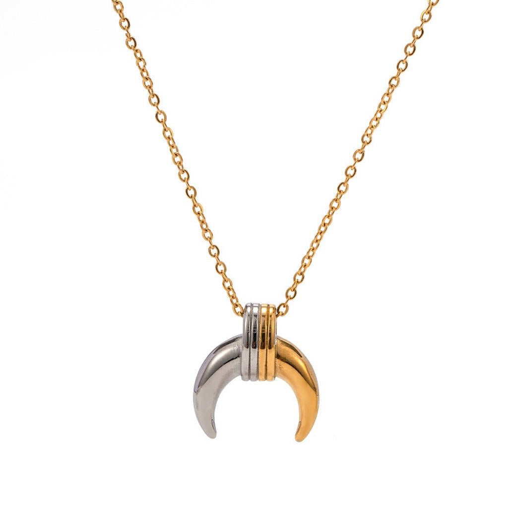 Croissant Necklace (Gold & Silver Mix)