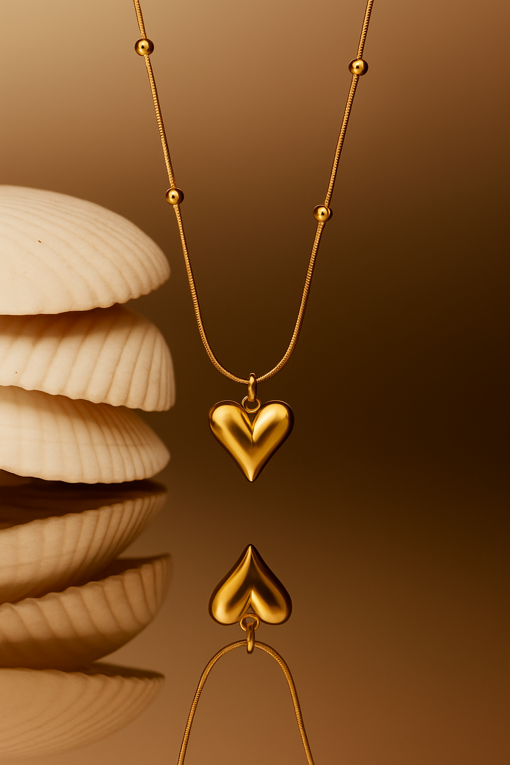 Puffed Heart Necklace