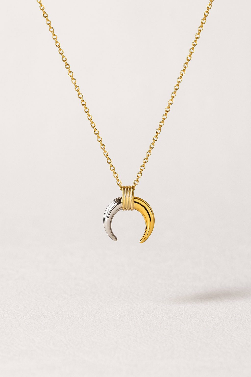 Croissant Necklace (Gold & Silver Mix)