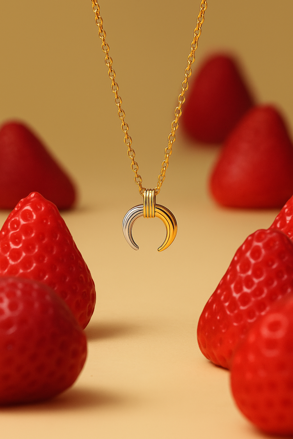 Croissant Necklace (Gold & Silver Mix)