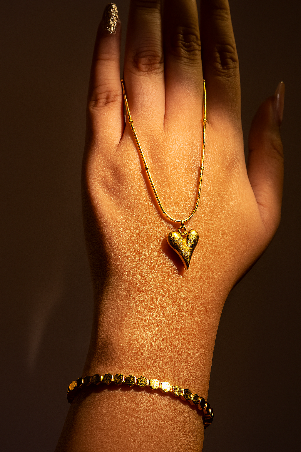 Puffed Heart Necklace
