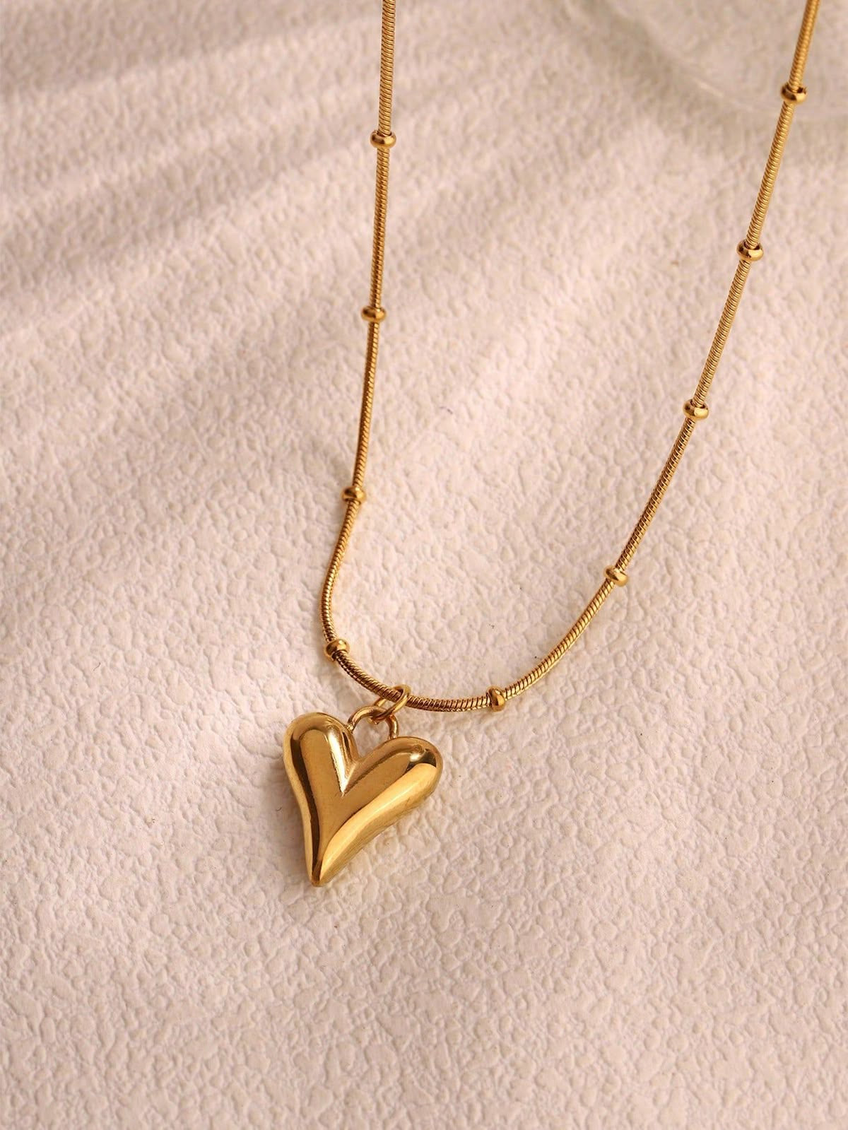 Puffed Heart Necklace