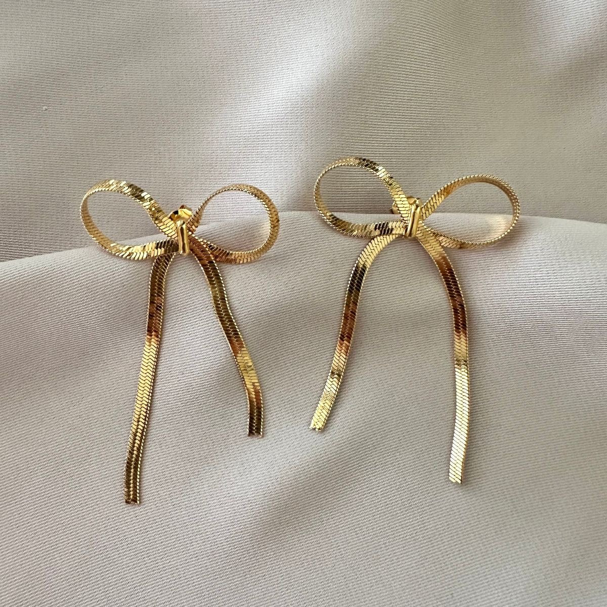 Ribbon shaped Earring